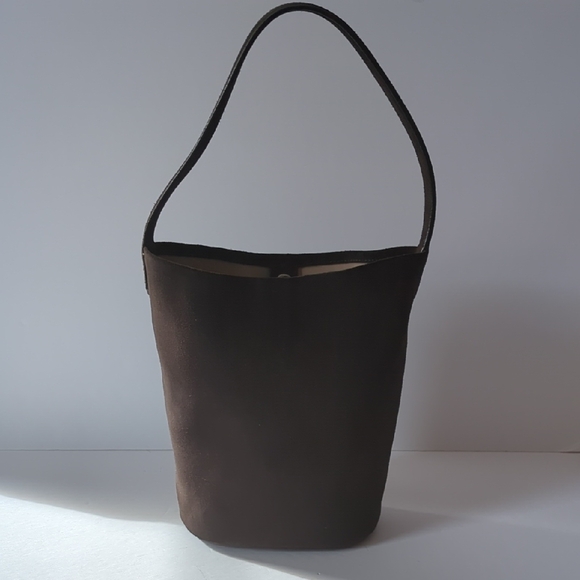 COS Handbags - COS Paradigm Mini Tote Bag In Dark Brown Suede